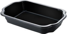 774984 Duni 154063 Duni Duniform avPP 250x159x55mm Svart Take-away-plastbrett 1,4 L (225 stk)